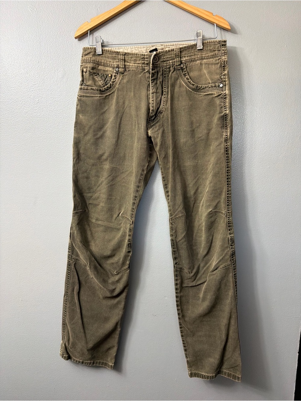 Kuhl Easy Ryder Mens Olive Green Casual Pants 33x34 - Picture 5 of 9